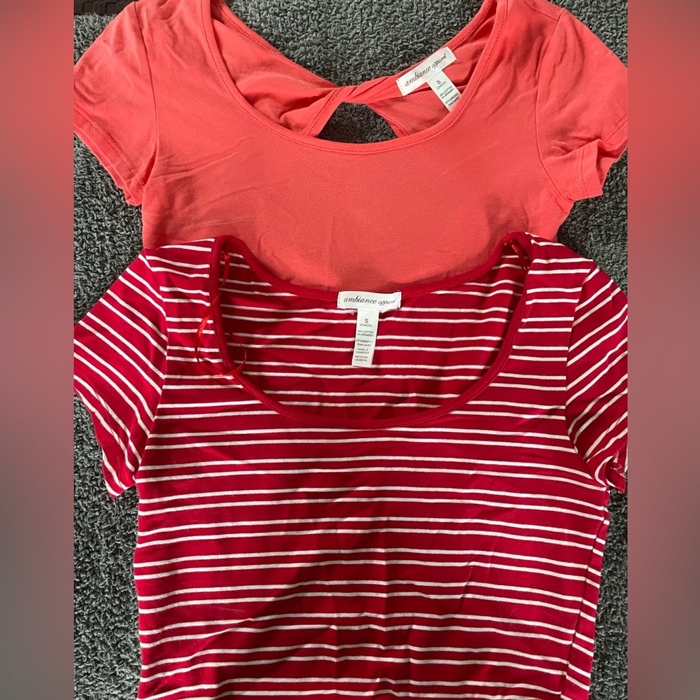 Ambiance Apparel Cropped Tshirt Set